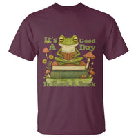 It Is A Good Day To Read A Book T Shirt Funny Frog Reading - Wonder Print Shop