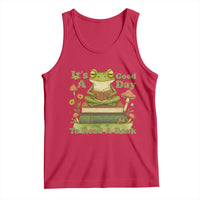 It Is A Good Day To Read A Book Tank Top Funny Frog Reading - Wonder Print Shop