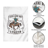 Texas Game Day Legend Garden Flag Funny Football Cowboy - Wonder Print Shop
