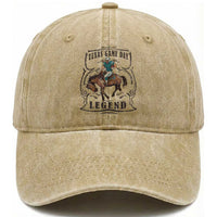 TX Game Day Legend Washed Cotton Baseball Cap Funny CFF