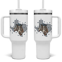 Funny Texas Cowgirl Tumbler With Handle Football Lover Gift - Wonder Print Shop