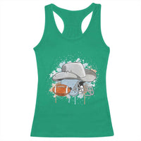 Cowboy Football Helmet Racerback Tank Top Game Day Spirit Gift - Wonder Print Shop