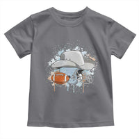 Cowboy Football Helmet Toddler T Shirt Game Day Spirit Gift - Wonder Print Shop