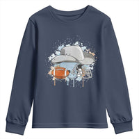 Cowboy Football Helmet Youth Sweatshirt Game Day Spirit Gift - Wonder Print Shop