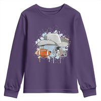 Cowboy Football Helmet Youth Sweatshirt Game Day Spirit Gift - Wonder Print Shop