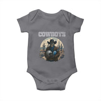 Skeleton Cowboy Football Player Baby Onesie Western Fan Gift - Wonder Print Shop