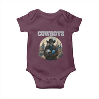 Skeleton Cowboy Football Player Baby Onesie Western Fan Gift - Wonder Print Shop