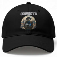 Skeleton Cowboy FB Player Baseball Cap Western Fan Gift
