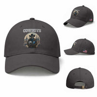 Skeleton Cowboy FB Player Baseball Cap Western Fan Gift
