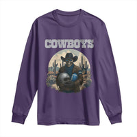 Skeleton Cowboy Football Player Long Sleeve Shirt Western Fan Gift - Wonder Print Shop