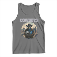 Skeleton Cowboy Football Player Tank Top Western Fan Gift - Wonder Print Shop