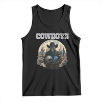 Skeleton Cowboy Football Player Tank Top Western Fan Gift - Wonder Print Shop