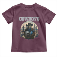Skeleton Cowboy Football Player Toddler T Shirt Western Fan Gift - Wonder Print Shop