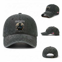 Skeleton Cowboy FB Player Washed Cotton Baseball Cap Western Fan Gift