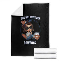 This Girl Loves Her Cowboys Throw Blanket Game Day Gift For Fans - Wonder Print Shop