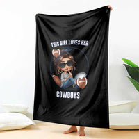 This Girl Loves Her Cowboys Throw Blanket Game Day Gift For Fans - Wonder Print Shop