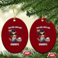 This Girl Loves Her Cowboys Ceramic Ornament Game Day Gift For Fans - Wonder Print Shop