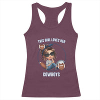 This Girl Loves Her Cowboys Racerback Tank Top Game Day Gift For Fans - Wonder Print Shop