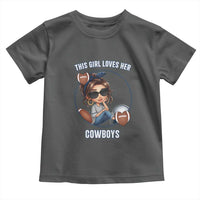 This Girl Loves Her Cowboys Toddler T Shirt Game Day Gift For Fans - Wonder Print Shop