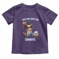 This Girl Loves Her Cowboys Toddler T Shirt Game Day Gift For Fans - Wonder Print Shop