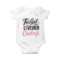 Funny Football Fan Gift Baby Onesie This Girl Loves Her Cowboys - Wonder Print Shop