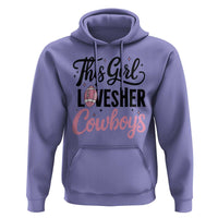 Funny Football Fan Gift Hoodie This Girl Loves Her Cowboys - Wonder Print Shop
