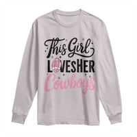 Funny Football Fan Gift Long Sleeve Shirt This Girl Loves Her Cowboys - Wonder Print Shop
