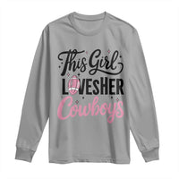 Funny Football Fan Gift Long Sleeve Shirt This Girl Loves Her Cowboys - Wonder Print Shop