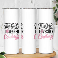 Funny Football Fan Gift Skinny Tumbler This Girl Loves Her Cowboys - Wonder Print Shop