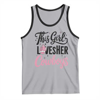 Funny Football Fan Gift Tank Top This Girl Loves Her Cowboys - Wonder Print Shop