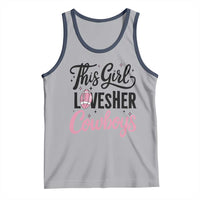 Funny Football Fan Gift Tank Top This Girl Loves Her Cowboys - Wonder Print Shop