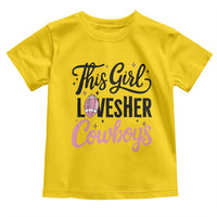 Funny Football Fan Gift Toddler T Shirt This Girl Loves Her Cowboys - Wonder Print Shop