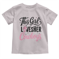 Funny Football Fan Gift Toddler T Shirt This Girl Loves Her Cowboys - Wonder Print Shop
