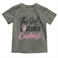 Funny Football Fan Gift Toddler T Shirt This Girl Loves Her Cowboys - Wonder Print Shop
