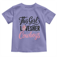 Funny Football Fan Gift Toddler T Shirt This Girl Loves Her Cowboys - Wonder Print Shop
