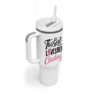 Funny Football Fan Gift Tumbler With Handle This Girl Loves Her Cowboys - Wonder Print Shop