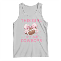This Girl Loves Her Cowboys Tank Top Pink Bow Football Fan Gift - Wonder Print Shop
