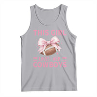 This Girl Loves Her Cowboys Tank Top Pink Bow Football Fan Gift - Wonder Print Shop