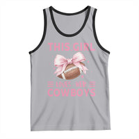 This Girl Loves Her Cowboys Tank Top Pink Bow Football Fan Gift - Wonder Print Shop