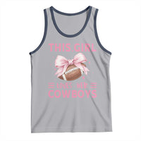 This Girl Loves Her Cowboys Tank Top Pink Bow Football Fan Gift - Wonder Print Shop