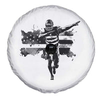 Patriotic Football Dab Spare Tire Cover American Flag Sports Fan Gift - Wonder Print Shop
