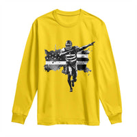 Patriotic Football Dab Long Sleeve Shirt American Flag Sports Fan Gift - Wonder Print Shop