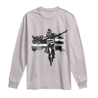Patriotic Football Dab Long Sleeve Shirt American Flag Sports Fan Gift - Wonder Print Shop
