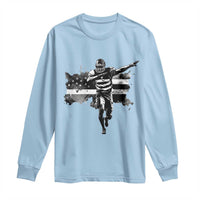 Patriotic Football Dab Long Sleeve Shirt American Flag Sports Fan Gift - Wonder Print Shop