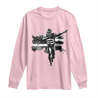 Patriotic Football Dab Long Sleeve Shirt American Flag Sports Fan Gift - Wonder Print Shop