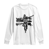 Patriotic Football Dab Long Sleeve Shirt American Flag Sports Fan Gift - Wonder Print Shop