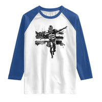 Patriotic Football Dab Raglan Shirt American Flag Sports Fan Gift - Wonder Print Shop