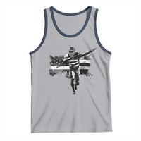 Patriotic Football Dab Tank Top American Flag Sports Fan Gift - Wonder Print Shop