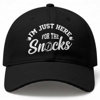 Funny Football Lover Baseball Cap Im Just Here For The Snacks