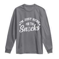 Funny Football Lover Long Sleeve Shirt Im Just Here For The Snacks - Wonder Print Shop